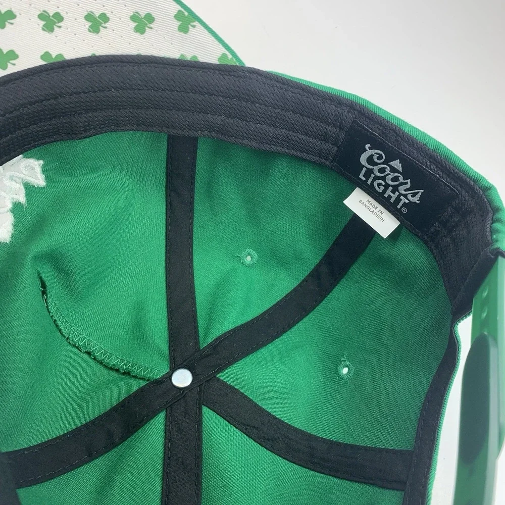 Coors Light Green Hat Shamrock St Patrick's Day Adjustable Cotton Baseball Cap